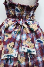 画像5: axes femme kawaii / ロイヤルベアーズ柄ジャンスカ  赤 S-26-04-30-1039-AX-OP-AS-ZS (5)