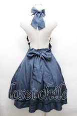 画像2: Amavel / アンティークバックルホルターリボンジャンパースカート  ブルー S-26-04-30-1046-CA-OP-AS-ZS (2)