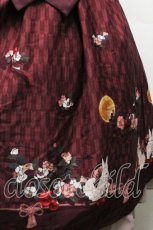 画像4: Amavel / お月見うさぎの和風スカート  エンジ S-26-04-30-1050-CA-SK-AS-ZS (4)