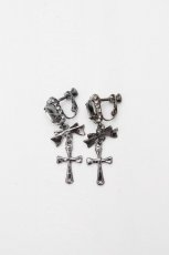 画像1: LOLITA / クロスＸリボンイヤリング  黒 S-26-04-30-1006-LO-AC-HR-ZS (1)