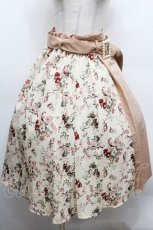 画像1: axes femme / シャビーシックフラワー柄スカート  イエロー S-26-04-30-1054-AX-SK-HR-ZS (1)