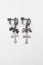 画像2: LOLITA / クロスＸリボンイヤリング  黒 S-26-04-30-1006-LO-AC-HR-ZS (2)