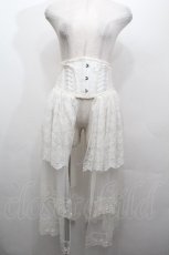 画像1: MR corset / TIERED LACE TAIL VERY SHORT CORSET S 白 S-26-04-30-1007-PU-ZA-HR-ZS (1)