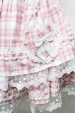 画像5: To Alice / ハートフリルチェックスカート  ピンク S-26-04-30-1060-LO-SK-AS-ZS (5)