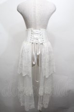 画像2: MR corset / TIERED LACE TAIL VERY SHORT CORSET S 白 S-26-04-30-1007-PU-ZA-HR-ZS (2)