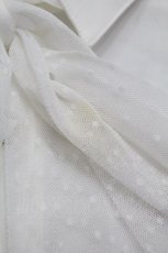 画像4: axes femme / ドットチュールリボン姫袖ブラウス  白 S-26-04-30-1009-AX-BL-AS-ZS (4)