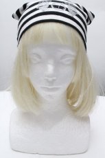 画像1: MAM MAXICIMAM / うさみみ帽子  黒ｘ白 S-26-04-30-1002-0-AC-AS-ZS (1)