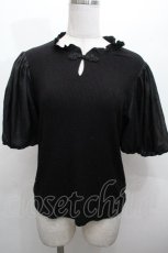 画像1: Amavel / チャイナ半袖トップス  黒 S-26-04-30-1016-CA-TO-AS-ZS (1)