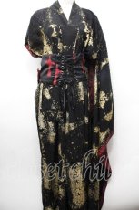 画像1: VII / パイソン柄浴衣 + 帯セット  黒 S-26-04-30-1019-HN-TS-HR-ZS (1)