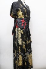 画像3: VII / パイソン柄浴衣 + 帯セット  黒 S-26-04-30-1019-HN-TS-HR-ZS (3)