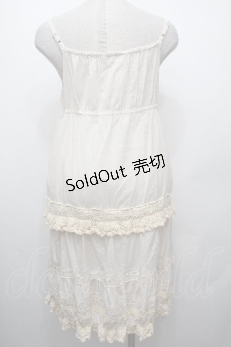 画像2: PINK HOUSE / ピンタックフリルキャミワンピース  オフ S-26-04-30-1020-LO-OP-AS-ZS (2)