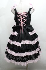 画像5: BABY,THE STARS SHINE BRIGHT / Eleonoreジャンパースカート  黒ｘピンク S-26-04-30-040-BA-OP-AS-ZS (5)