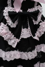 画像7: BABY,THE STARS SHINE BRIGHT / Eleonoreジャンパースカート  黒ｘピンク S-26-04-30-040-BA-OP-AS-ZS (7)