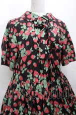 画像2: Jane Marple / Strawberry gardenダブルリボンドレス  黒ｘ赤 S-26-04-30-042-JM-OP-AS-ZS (2)