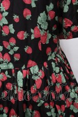 画像5: Jane Marple / Strawberry gardenダブルリボンドレス  黒ｘ赤 S-26-04-30-042-JM-OP-AS-ZS (5)