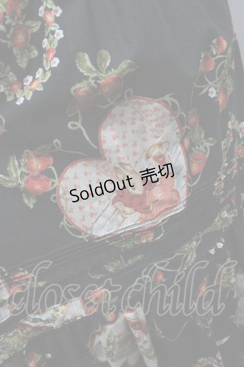 画像3: PINK HOUSE / Rambling Heartsプリントパッチワークワンピース  黒 S-26-04-30-043-LO-OP-AS-ZS (3)