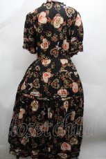 画像5: PINK HOUSE / Rambling Heartsプリントパッチワークワンピース  黒 S-26-04-30-043-LO-OP-AS-ZS (5)