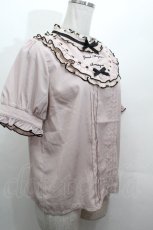画像2: LIZ LISA / メッセージ刺繍リボンブラウス 0 ピンクベージュ S-26-04-30-007-LO-BL-HR-ZS (2)