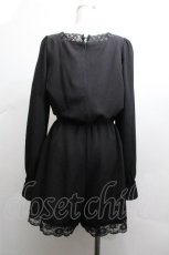 画像3: Ank Rouge / 編み上げレース切替ロンパース  黒 S-26-04-30-046-CA-OP-HR-ZS (3)