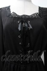 画像4: Ank Rouge / 編み上げレース切替ロンパース  黒 S-26-04-30-046-CA-OP-HR-ZS (4)