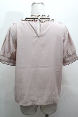 画像3: LIZ LISA / メッセージ刺繍リボンブラウス 0 ピンクベージュ S-26-04-30-007-LO-BL-HR-ZS (3)