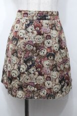 画像1: Ank Rouge / くまゴブランスカート  ベージュ S-26-04-30-051-CA-SK-HR-ZS (1)