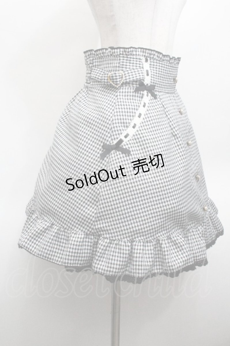 画像2: LIZ LISA / ギンガムスカート  黒ｘ白 S-26-04-30-053-LO-SK-HR-ZS (2)