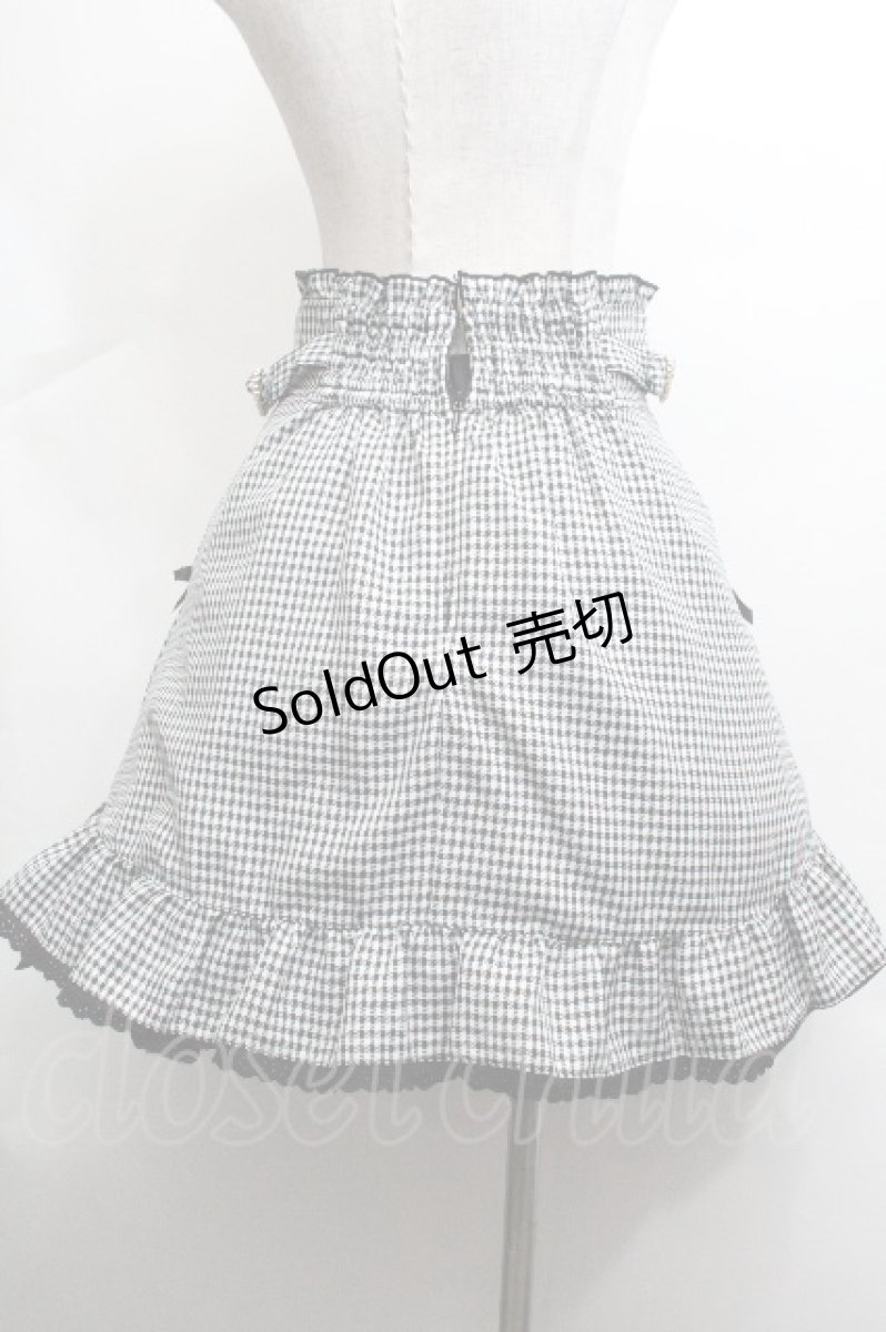 画像3: LIZ LISA / ギンガムスカート  黒ｘ白 S-26-04-30-053-LO-SK-HR-ZS (3)