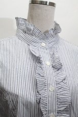 画像4: Jane Marple / フリルカラーストライプブラウス  サックス S-26-04-30-009-JM-BL-AS-ZS (4)