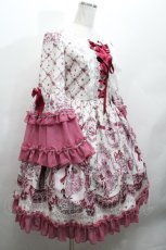 画像2: BABY,THE STARS SHINE BRIGHT / Cinderella きらめく魔法の舞踏会柄ワンピース  白ｘワイン S-26-04-30-018-BA-OP-AS-ZS (2)