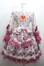 画像3: BABY,THE STARS SHINE BRIGHT / Cinderella きらめく魔法の舞踏会柄ワンピース  白ｘワイン S-26-04-30-018-BA-OP-AS-ZS (3)