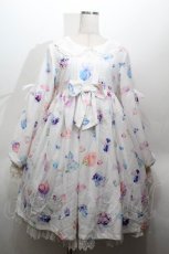 画像1: inori / ジュエルプリントワンピース M 白 S-26-04-30-020-LO-OP-HR-ZS (1)