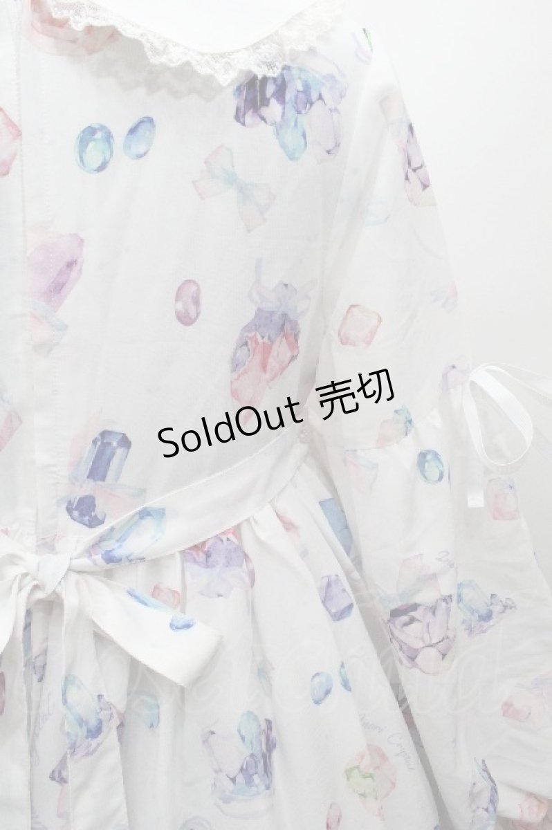 画像4: inori / ジュエルプリントワンピース M 白 S-26-04-30-020-LO-OP-HR-ZS (4)