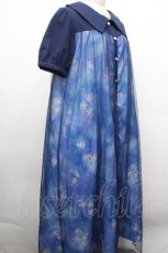 画像3: axes femme / ソーダ柄シャツワンピース  ブルー S-26-05-02-042-AX-OP-HR-ZS (3)