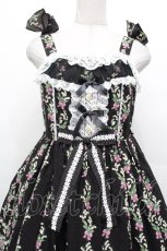 画像4: Angelic Pretty / すずらんBouquetジャンパースカート  黒 S-26-05-02-045-AP-OP-HR-ZS (4)