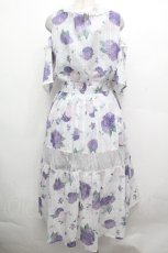 画像2: axes femme / 紫陽花柄ロングワンピース  グレーｘパーープル S-26-05-02-047-AX-OP-HR-ZS (2)