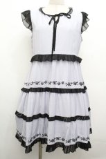画像1: axes femme POETIQUE / お花刺繍ワンピース  ラベンダーｘ黒 S-26-05-02-048-AX-OP-HR-ZS (1)