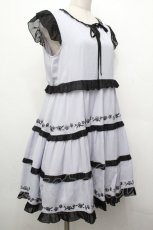 画像3: axes femme POETIQUE / お花刺繍ワンピース  ラベンダーｘ黒 S-26-05-02-048-AX-OP-HR-ZS (3)