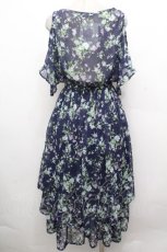 画像2: axes femme / 花柄肩あきワンピース  紺 S-26-05-02-049-AX-OP-HR-ZS (2)