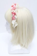 画像3: LOLITA / オーガンジーリボンカチューシャ  アイボリーｘピンク S-26-05-02-007-LO-TO-HR-ZS (3)