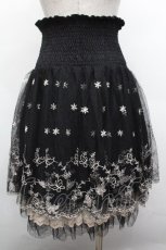 画像2: axes femme / バタフライ刺繍ハイウエストスカート  黒 S-26-05-02-059-AX-SK-HR-ZS (2)