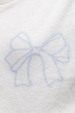 画像3: Bubbles / パウダーリボンTEEシャツ  白ｘサックス S-26-05-02-017-LO-TS-HR-ZS (3)