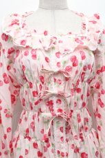 画像3: metamorphose / Fluffy Cherry スクエアあきフリルブラウス(長袖) 2 ピンク S-26-05-02-022-ME-BL-AS-ZS (3)