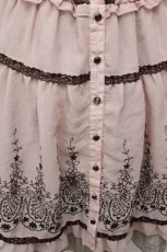画像5: axes femme / 花刺繍シフォンチュニック M ピンクベージュ S-26-05-03-052-AX-TS-HR-ZS (5)