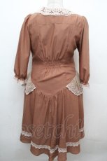 画像2: axes femme / レース切替ワンピース M ブラウン S-26-05-03-053-AX-PA-HR-ZS (2)