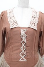 画像4: axes femme / レース切替ワンピース M ブラウン S-26-05-03-053-AX-PA-HR-ZS (4)