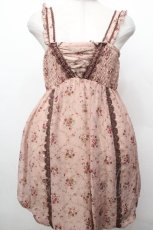 画像1: axes femme / 花柄バルーンキャミチュニ M ピンクベージュ S-26-05-03-059-AX-TO-HR-ZS (1)