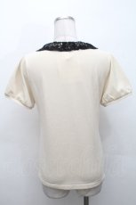 画像2: axes femme / レース襟ポロシャツ  キナリ S-26-05-03-023-AX-TO-HR-ZS (2)