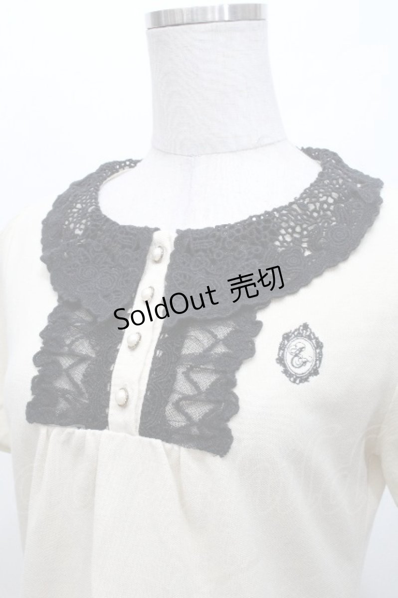 画像3: axes femme / レース襟ポロシャツ  キナリ S-26-05-03-023-AX-TO-HR-ZS (3)