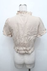 画像2: axes femme / レースフリルショートボレロ M ベージュ S-26-05-03-028-AX-TO-HR-ZS (2)